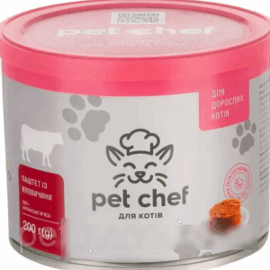 "Carnie Pet Chef"-паштет м'ясний для дорослих котів із яловичиною, 360 г