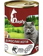"Dasty"-повноціний вологий корм для дорослих кішок,яловичина,415гр