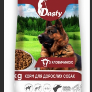 "Dasty"-сухий корм для собак, яловичина, 10 кг