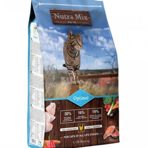 Сухий корм "Nutra Mix Cat Optimal" для котів усіх порід, курка, рис, морепродукти, 9.07 кг