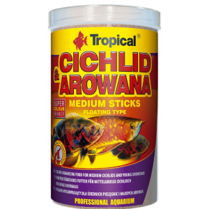 Сухий корм для риб Tropical у паличках "Cichlid & Arowana Medium Sticks" 1 л360г (для м'ясоїдних цихлід)