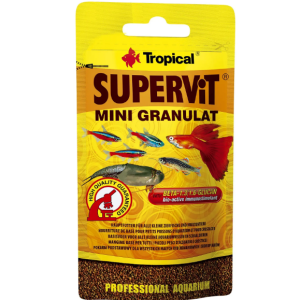 Сухий корм для акваріумних риб Tropical у гранулах "Supervit Mini Granulat" 10 г (для всіх акваріумних риб)
