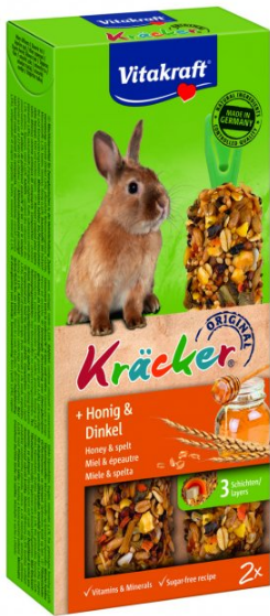 Крекер для кроликів "Vitakraft Kracker" з медом (2шт)