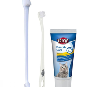 Зубна паста зі щіткою для котів Trixie 25620 (паста + 2 щітки) 50 г