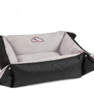 Лежак для собак і котів Pet Fashion "SIMON" 1 (52 х 42 х 18 см) Чорно-сірий