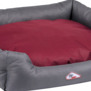 Лежак для собак і котів Pet Fashion "BOSPHORUS" 1 (60х53х18 см) Сіро-малиновий