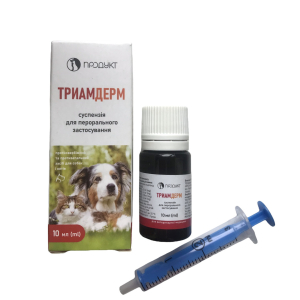 Триамдерм протисвербіжний та протизапальний засб для собак і котів 10 мл Продукт