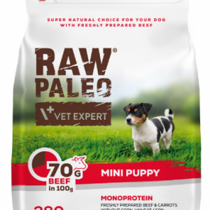Сухий корм для цуценят Vet Expert Raw Paleo Puppy Mini Beef з яловичиною, 280 г