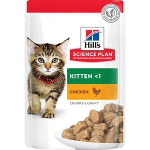 Пауч для кошенят та кішок Hill's Science Plan Kitten (паучі) з куркою та індичкою 85 г
