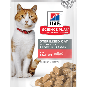 Hill's Science Plan (пауч) Корм для дорослих стерилізованих котів з лососем