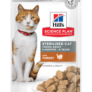Пауч Hill's Science Plan (пауч) Корм для дорослих стерилізованих котів з індичкою 85 г