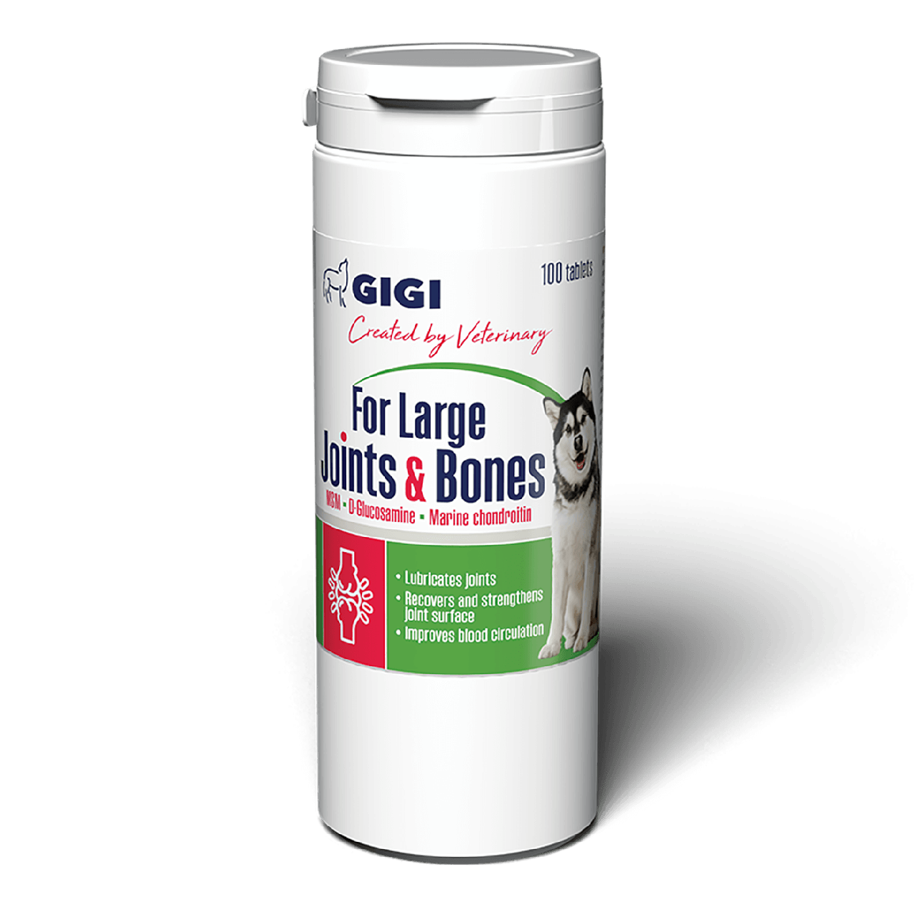 Вітаміни GIGI FOR LARGE Joints & Bones №100 таблеток для профілактики захворювань суглобів у великих порід собак