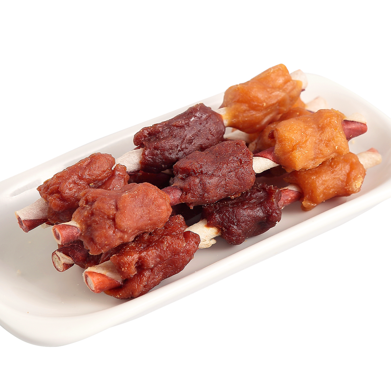 Ласощі для собак AlfPet (АльфПет) Шашлик з курки качки та печінки 500 г