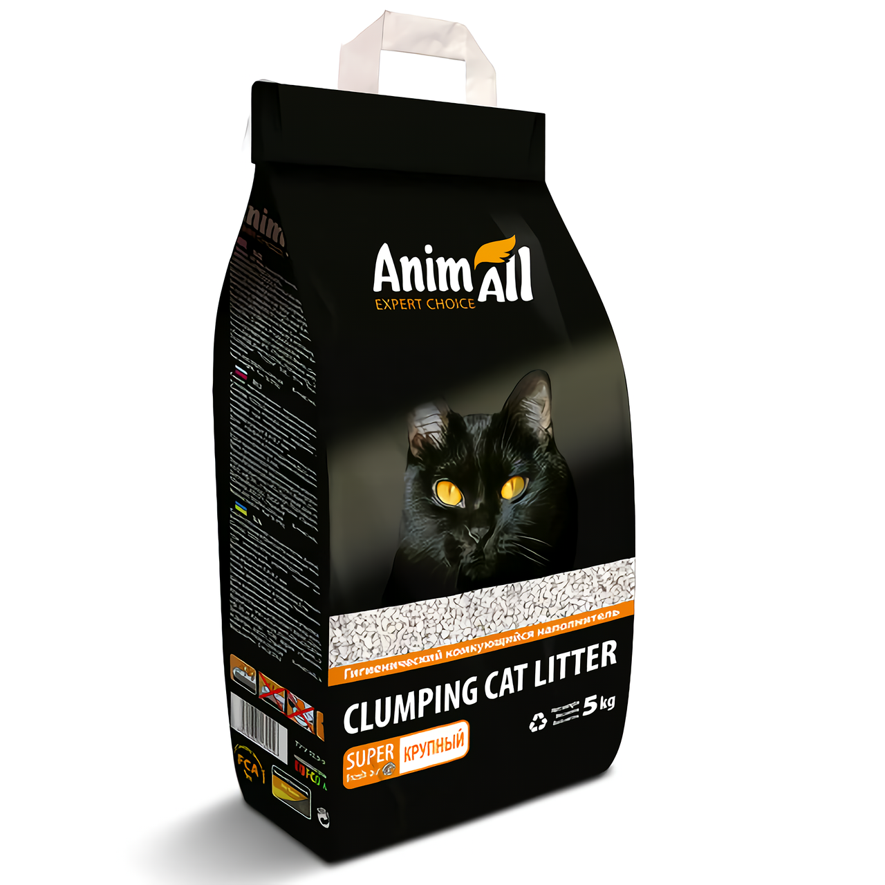 Наповнювач AnimAll бентонітовий для котів велика фракція, 5 кг