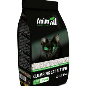 Наповнювач AnimAll бентонітовий для котів середня фракція, 5 кг