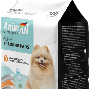 Пелюшки AnimAll Puppy Training Pads для собак і цуценят 60 х 60 см, 100 шт