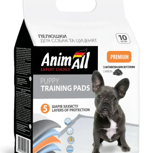 Пелюшки AnimAll Puppy Training Pads для собак і цуценят з активованим вугіллям 60 х 60 см, 10 шт