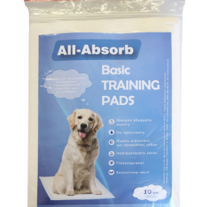 Гігієнічні поглинаючі пелюшки для собак All Absorb Basic 56 х 56 см, 10 шт