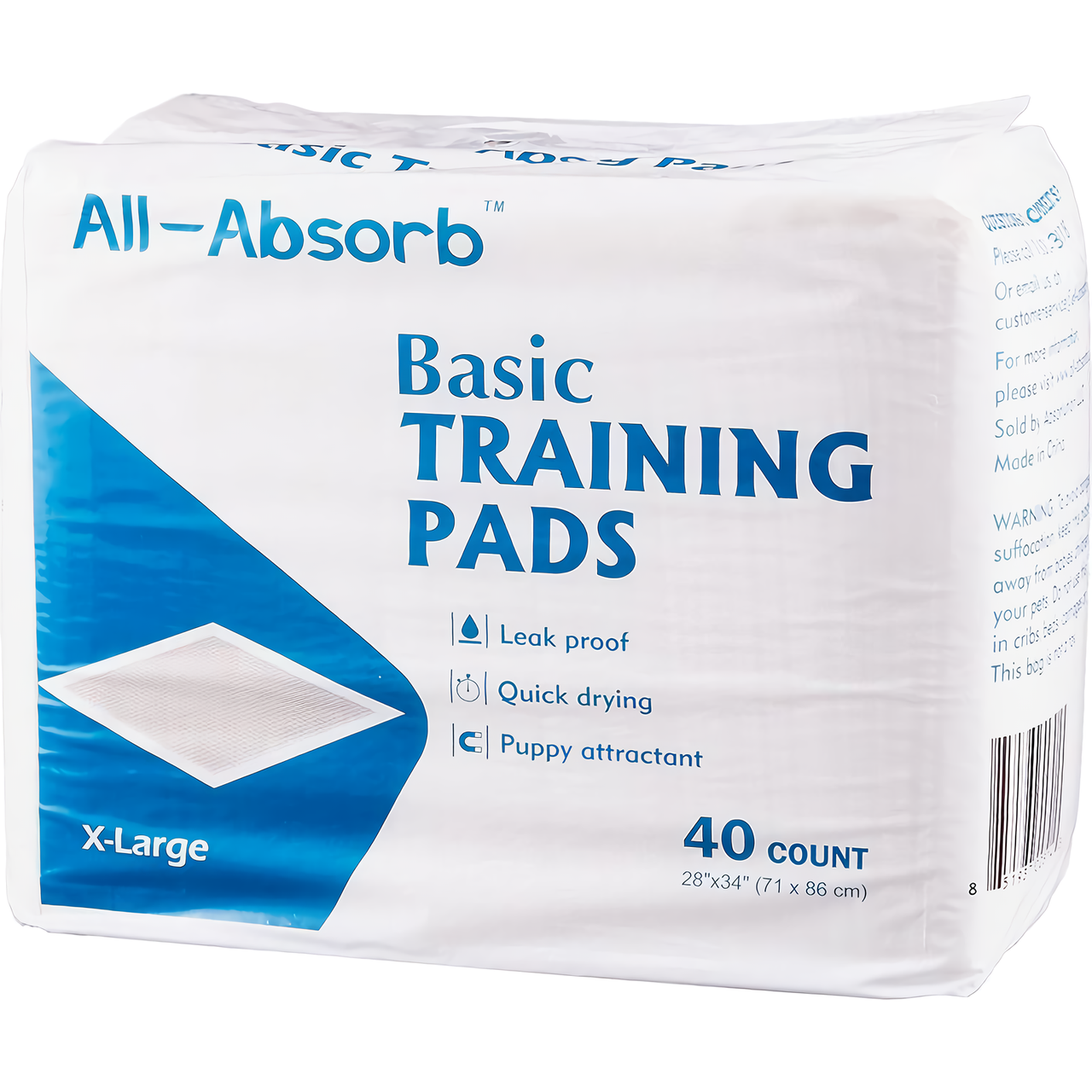 Гігієнічні поглинаючі пелюшки для собак All Absorb Basic 71 х 86 см, 40 шт
