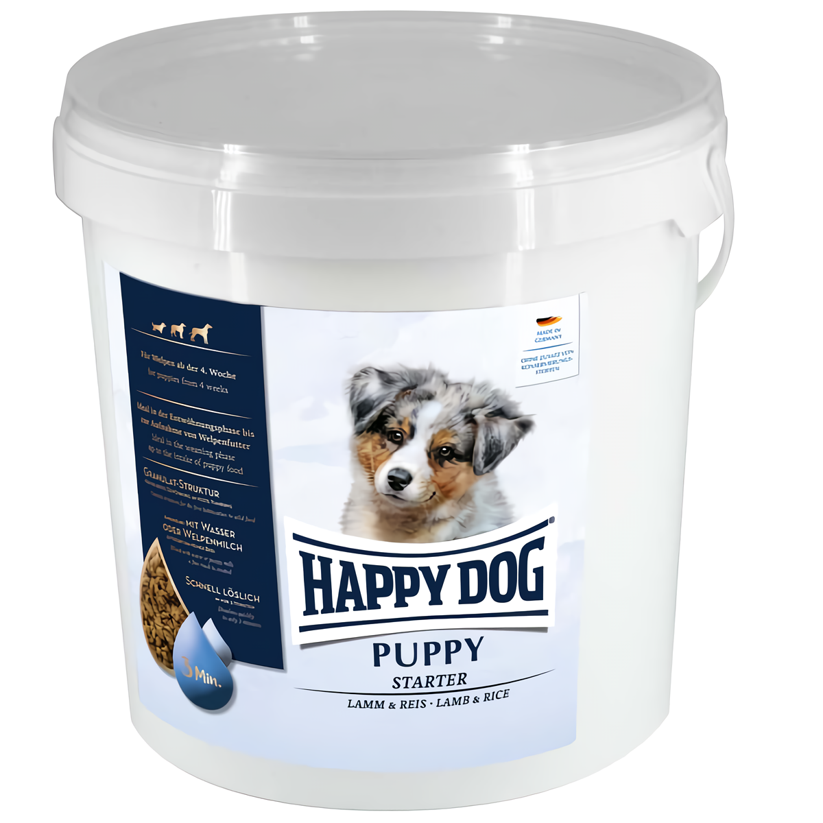 Сухий корм Happy Dog Puppy Starter Lamm&Reis для цуценят усіх порід з 4 - 6 тижня життя (ягня та рис), 4 кг