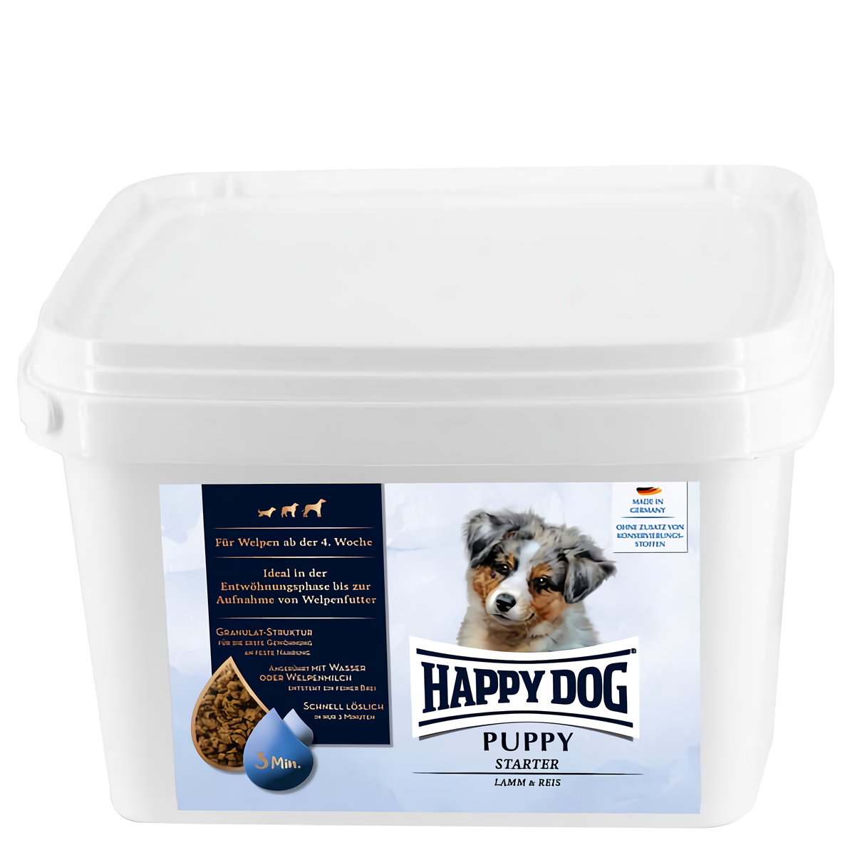 Сухий корм Happy Dog Puppy Starter Lamm&Reis для цуценят усіх порід з 4 - 6 тижня життя (ягня та рис), 1.5 кг
