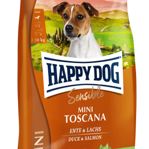 Сухий корм Happy Dog Sens Mini Toscana для собак малих порід з качкою та лососем, 4 кг