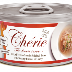 Вологий корм Cherie Signature Gravy Mix Tuna & Shrimp для котів зі шматочками тунця та креветок у соусі, 80 г