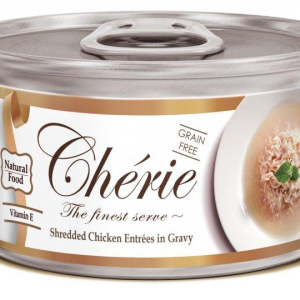 Вологий корм для кішок Cherie Signature Gravy Chiken з ніжними шматочками м'яса курки в соусі 80 г