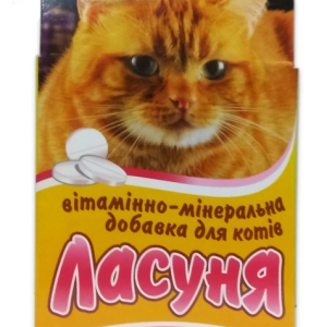 "Ласуня Сірка" - вітамінно-мінеральна добавка для котів (100 табл.), Норіс