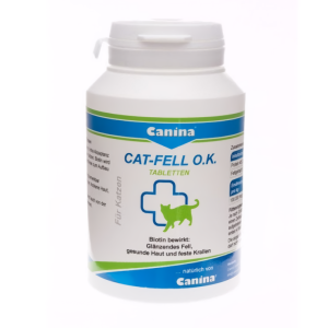 Біотин Canina Cat-Fell O.K із мікроелементами, 50 г / 100 таблеток