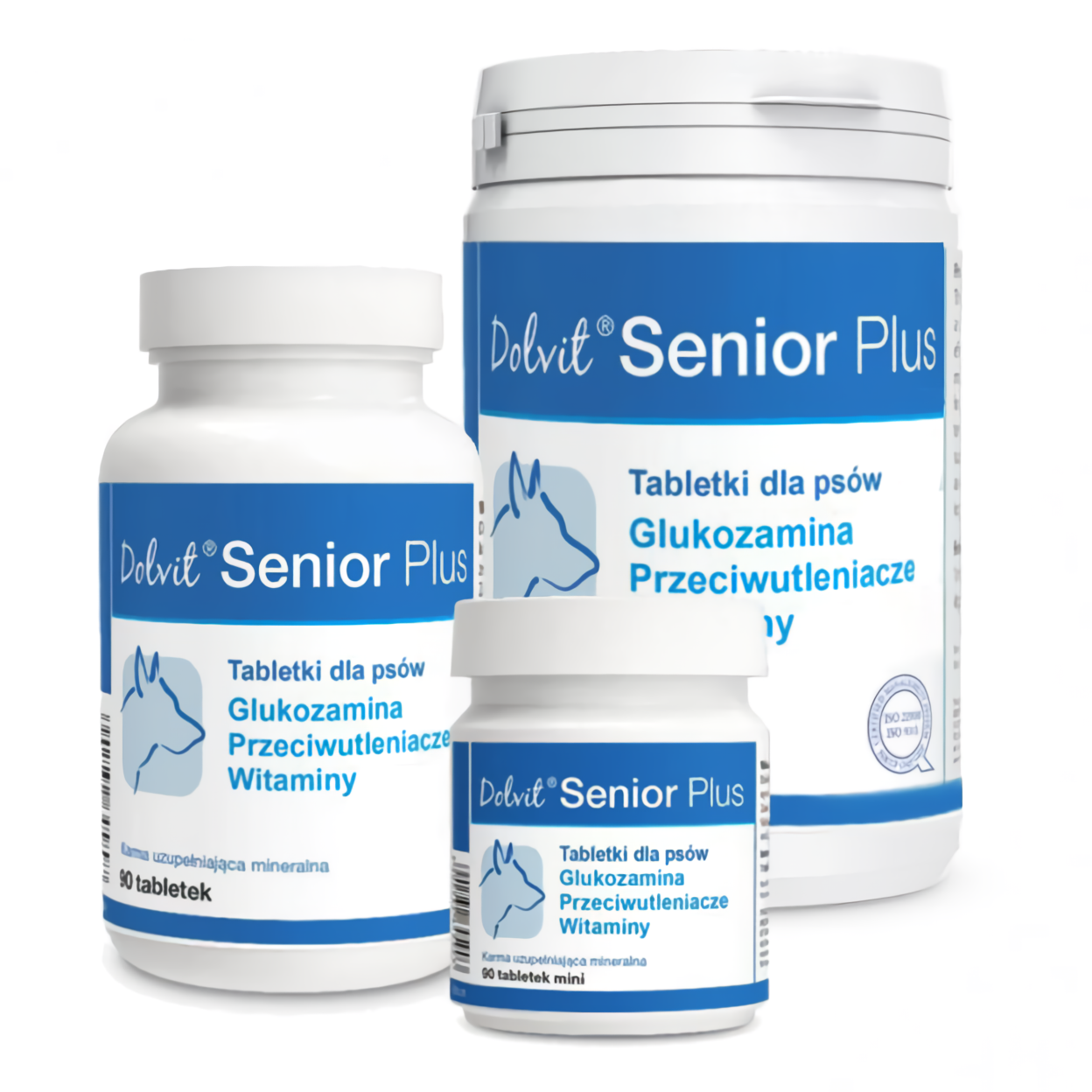 Вітамінно-мінеральна добавка Dolvit Senior Plus Mini для літніх собак, 90 таблеток