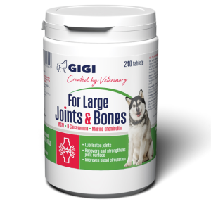 Вітаміни GIGI FOR LARGE Joints & Bones №240 таблеток для профілактики захворювань суглобів у великих порід собак