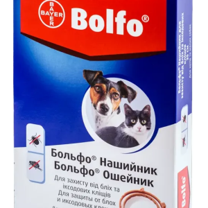 Больфо (Bolfo) нашийник від бліх, вошей і кліщів для котів і малих собак 35 см Bayer