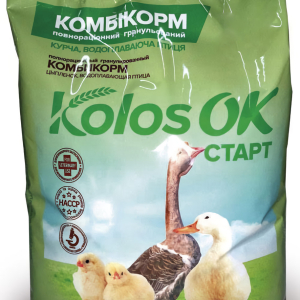 Комбікорм Kolosok старт для курчат, водоплаваючої птиці (1-8 тижнів)  5 кг