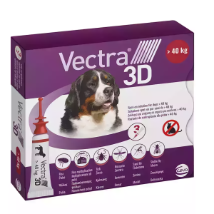 Vectra 3D (Вектра 3D) для собак вагою 40 - 65 кг (1 піпетка 8 мл) Ceva Франція
