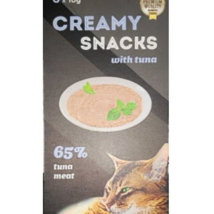 Ласощі Creamy Snacks (Кремі Снекс) для кішок, крем зі смаком тунця (в стиках), 6 х 10 г
