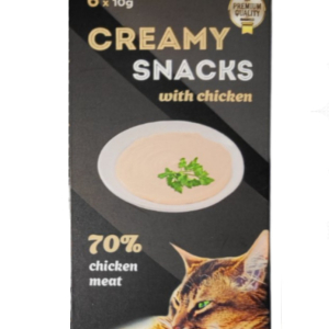 Ласощі Creamy Snacks (Кремі Снекс) для кішок, крем зі смаком курки (в стиках), 6 х 10 г
