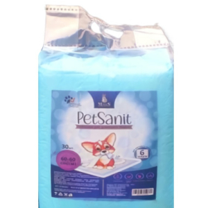 Пелюшки для собак Pet Sanit (6 шарів) 60 х 60 см, 30 шт