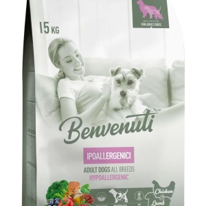 Сухий гіпоалергенний корм Бенвенуті Benvenuti Hypoallergenic 15 кг для дорослих собак усіх порід з куркою та бараниною