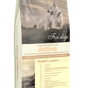 Сухий корм Carpathian Pet Food Active для дорослих собак усіх порід, що ведуть активний спосіб життя, 3 кг