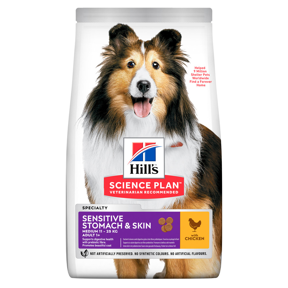 Сухий корм для собак Хіллс Hills SP Sensitive Stomach&Skin середніх порід з куркою 14 кг