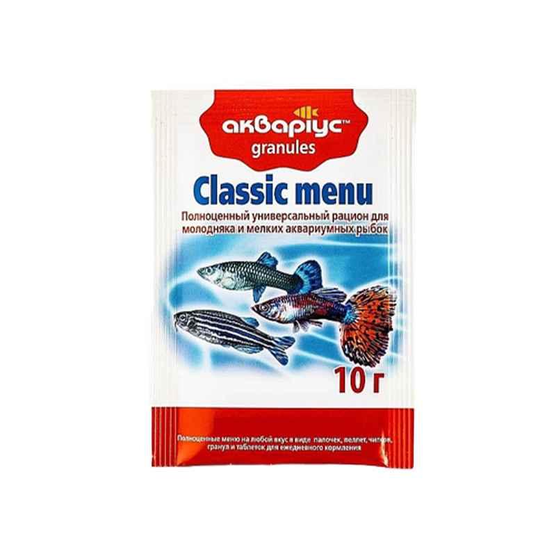 Корм для риб Classic Menu гранули 10 г, Акваріус