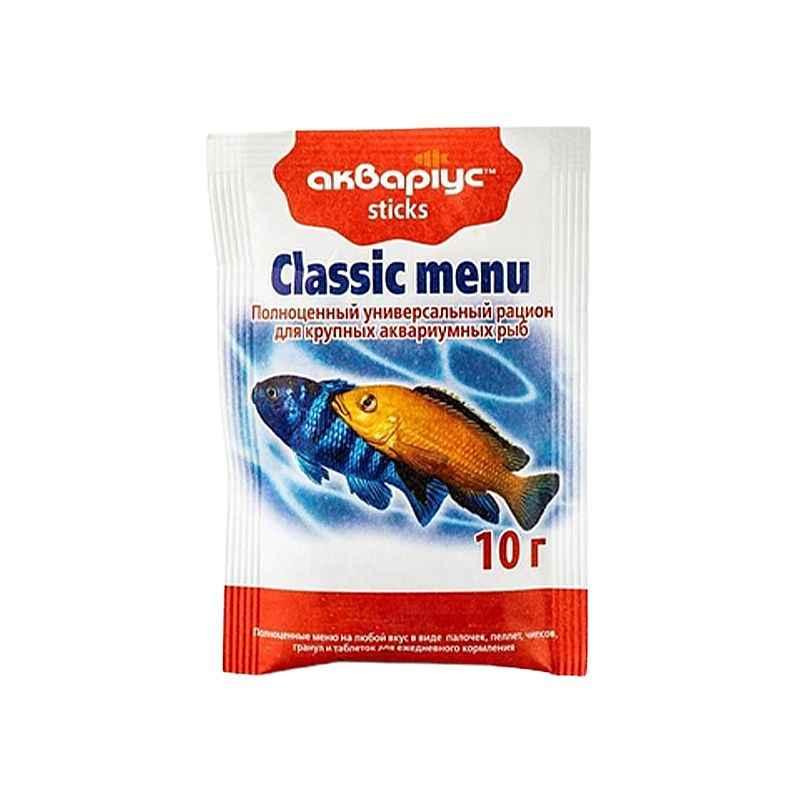 Корм для риб Classic Menu палички 10 г, Акваріус