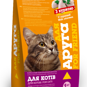 Корм для кішок Для Друга з куркою 1 кг O.L.KAR.