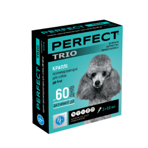 Краплі протипаразитарні PerFect TRIO для собак до 4 кг упаковка №3 піпетки по 0.6 мл Ветсинтез