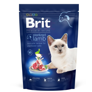 Сухий корм Бріт Brit Premium by Nature Cat Sterilized Lamb з ягням для стерелізованих котів, 800 г