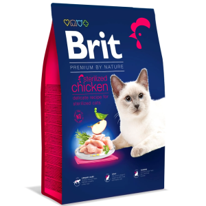 Сухий корм Бріт Brit Premium by Nature Cat Sterilized з куркою для стерилізованих котів, 1.5 кг