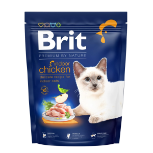 Сухий корм Бріт Brit Premium by Nature Cat Indoor Chicken з курячим м'ясом для котів, 300 г