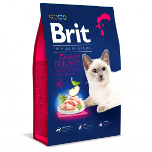 Сухий корм Бріт Brit Premium by Nature Cat Sterilized з куркою для стерилізованих котів, 8 кг