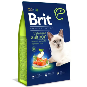 Сухий корм Бріт Brit Premium by Nature Cat  Sterilized Salmon з лососем для стерилізованих котів, 1.5 кг